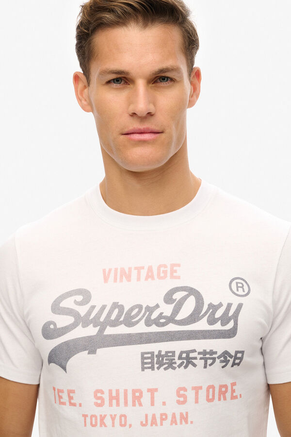 Superdry Basic large logo short-sleeved T-shirt white