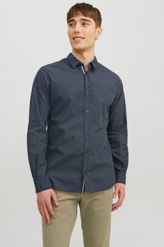 Jack & Jones Camisa estampado slim fit azul