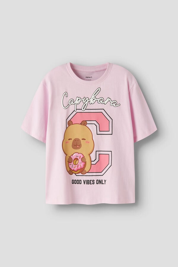 Name it Capybara T-shirt pink