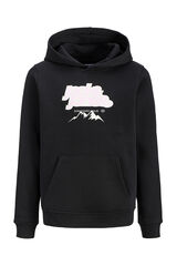 Jack & Jones Junior Sudadera con capucha y estamapdo black