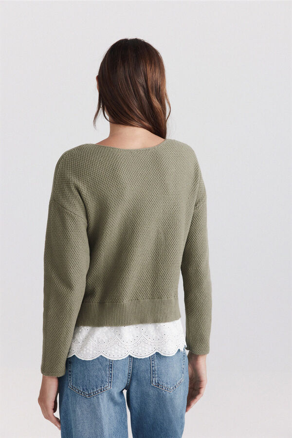 Springfield Lace knit jumper beige