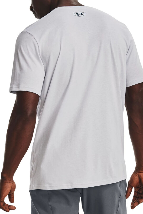 Springfield Kurzarm-Shirt mit großem Logo-Print grau