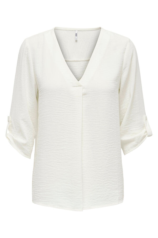 Springfield 3/4-length sleeve blouse white