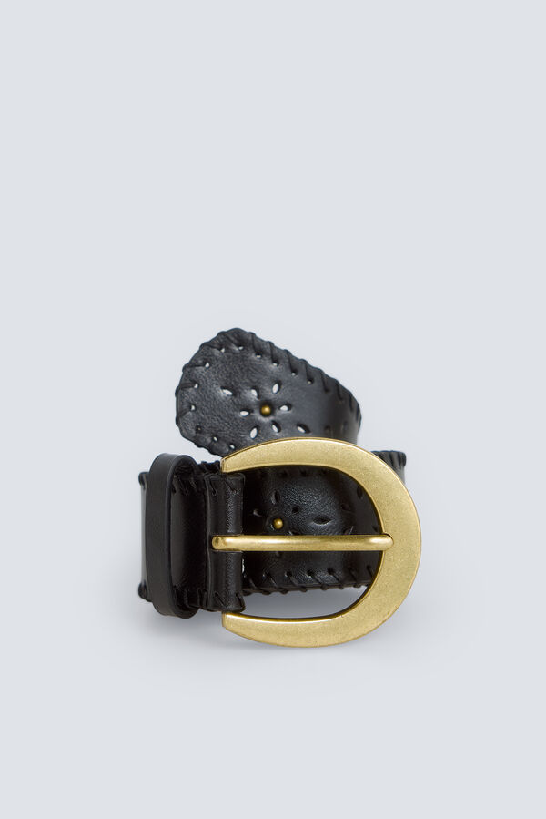 Springfield Ceinture &agrave; motif floral noir