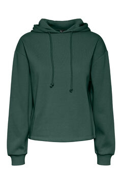 Pieces Sweatshirt b&aacute;sica capuz verde