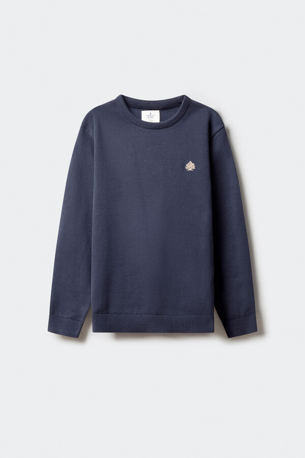 Springfield Kids Camisola básica com cotoveleiras para criança azul