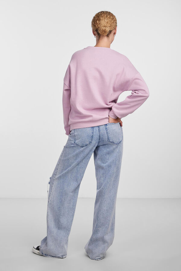Springfield Women's long-sleeved sweatshirt with high neck. pink