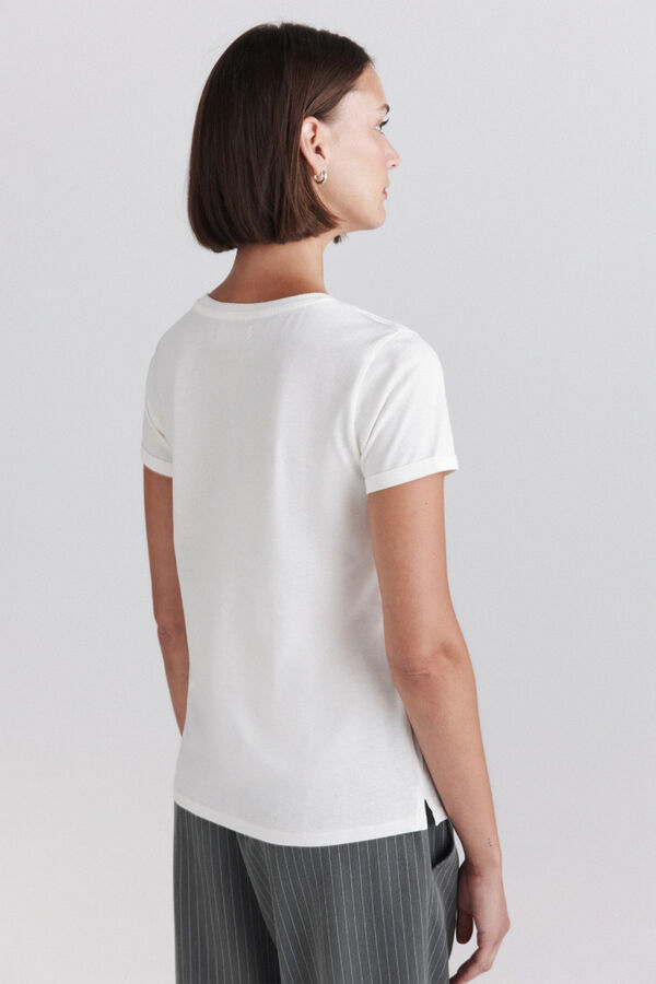 Springfield T-shirt de manga curta Brooklyn branco