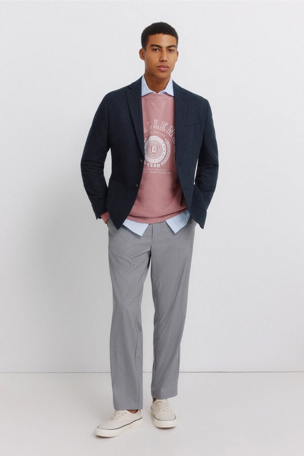 Springfield Linen cotton blazer blue