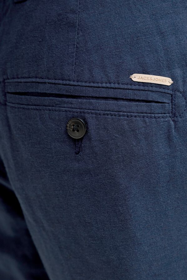 Jack & Jones Linen regular chinos blue