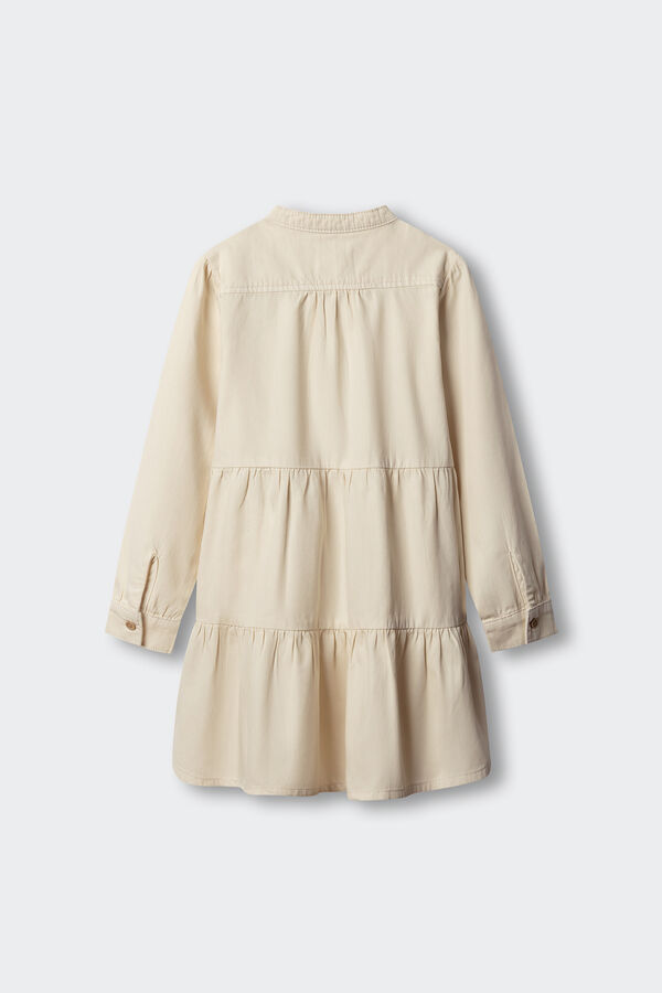 Springfield Kids Vestido denim ni&ntilde;a marfil