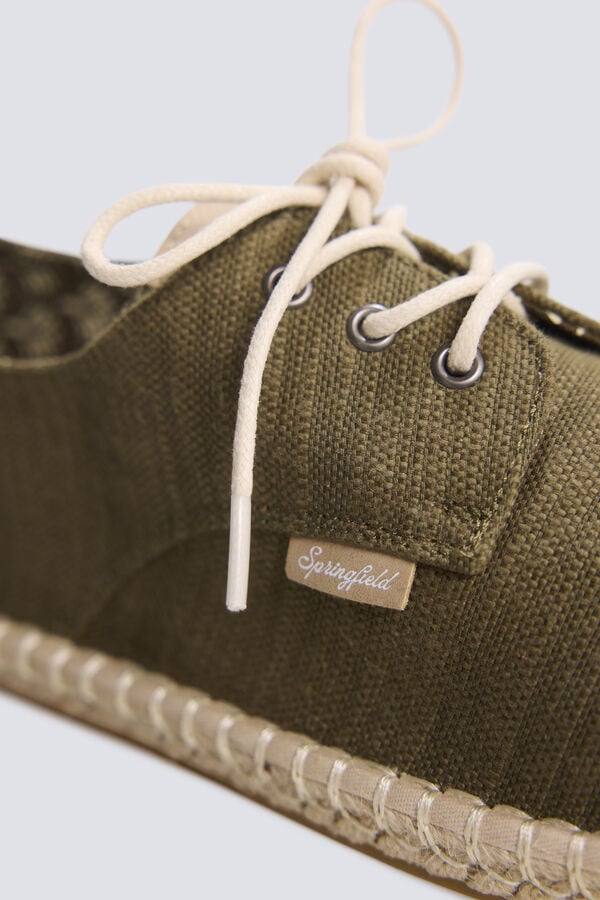 Springfield Rustic lace-up espadrille green