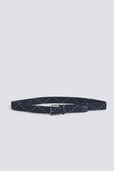 Springfield Braided belt with contrast cross blue