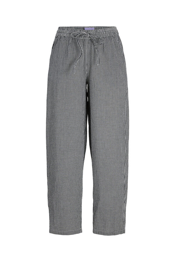 Jack & Jones Pantal&oacute;n seersucker algod&oacute;n negro