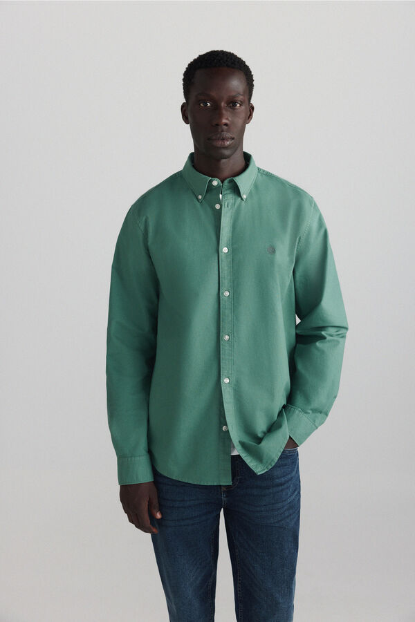 Springfield Garment-dyed oxford shirt green