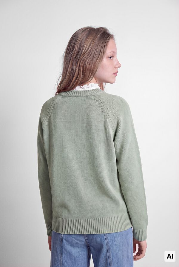 Springfield Kids Girl's star jumper green