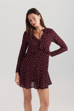 Springfield Polka-dot ruffle short dress
