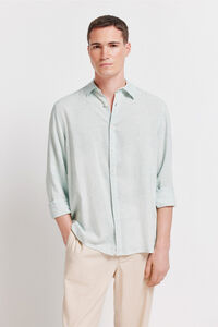 Springfield End-on-end linen viscose shirt