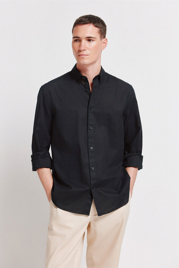 Springfield Linen shirt black