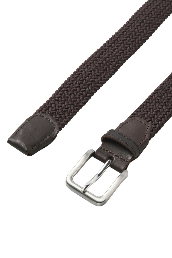 Jack & Jones braided belt buckle pin nude