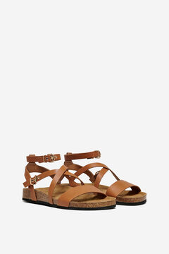 Springfield Flat strappy sandals brun