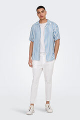 Only & Sons Men's slim fit stockings waist joggers white