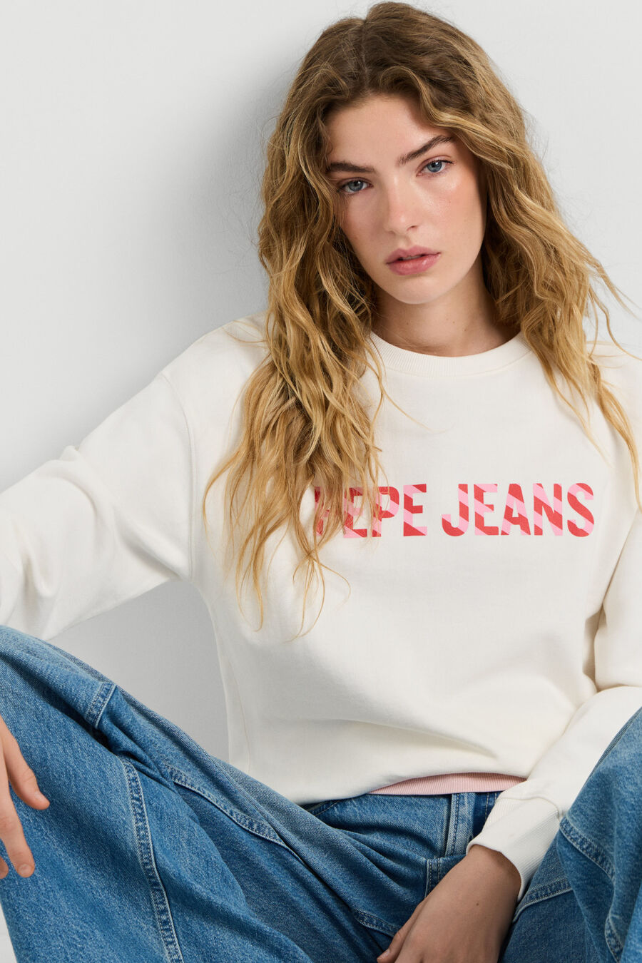 Sudadera cuello redondo logo