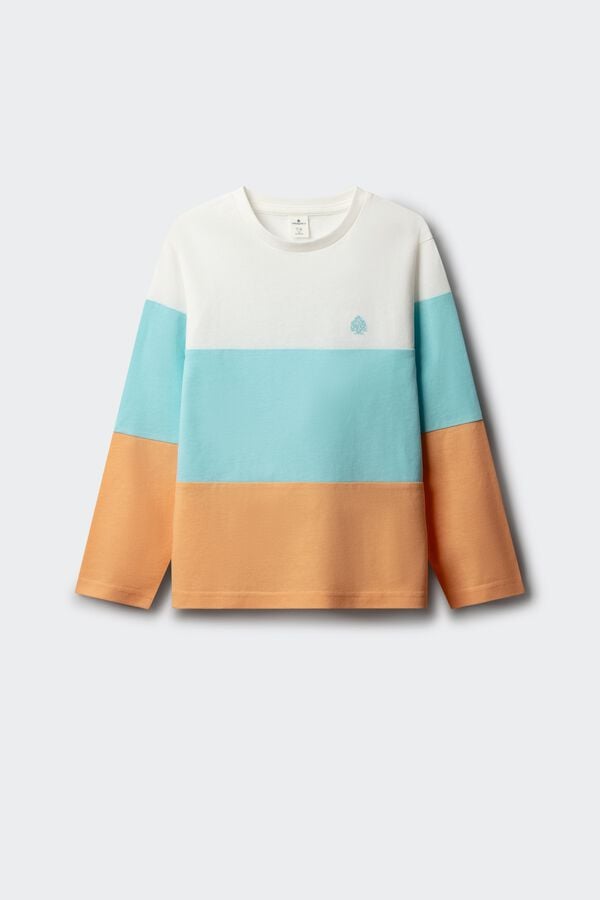 Springfield Kids Camiseta manga larga b&aacute;sica ni&ntilde;o marfil