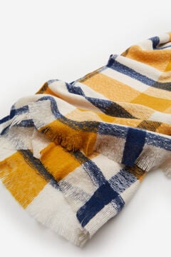 Springfield Rustic checked scarf mustard