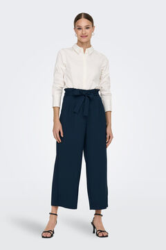 Springfield Cropped wide leg trousers navy