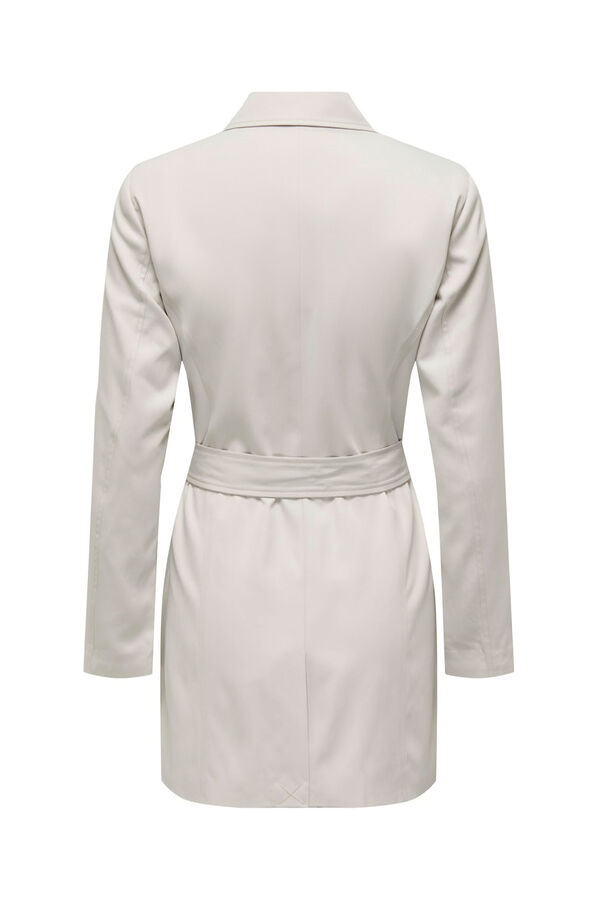 Only Belted midi trench coat grey