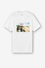 Springfield T-shirt com Estampado Fotográfico branco