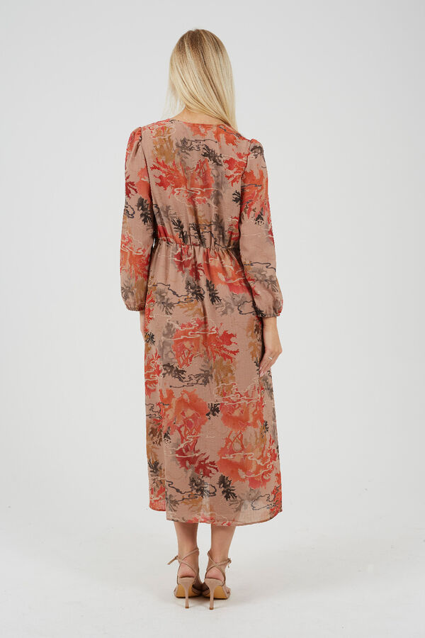 Brave Soul Long print dress Crvena