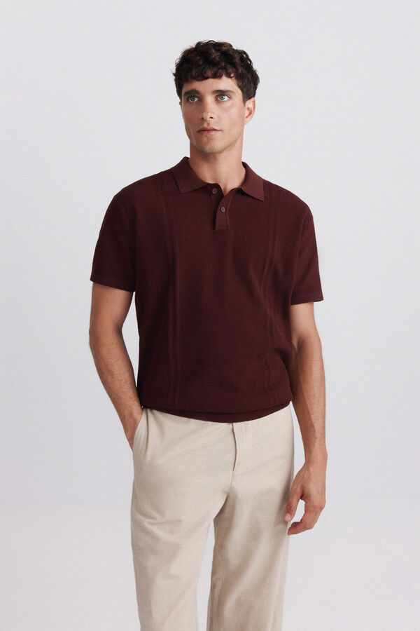 Springfield Basic structure polo shirt red