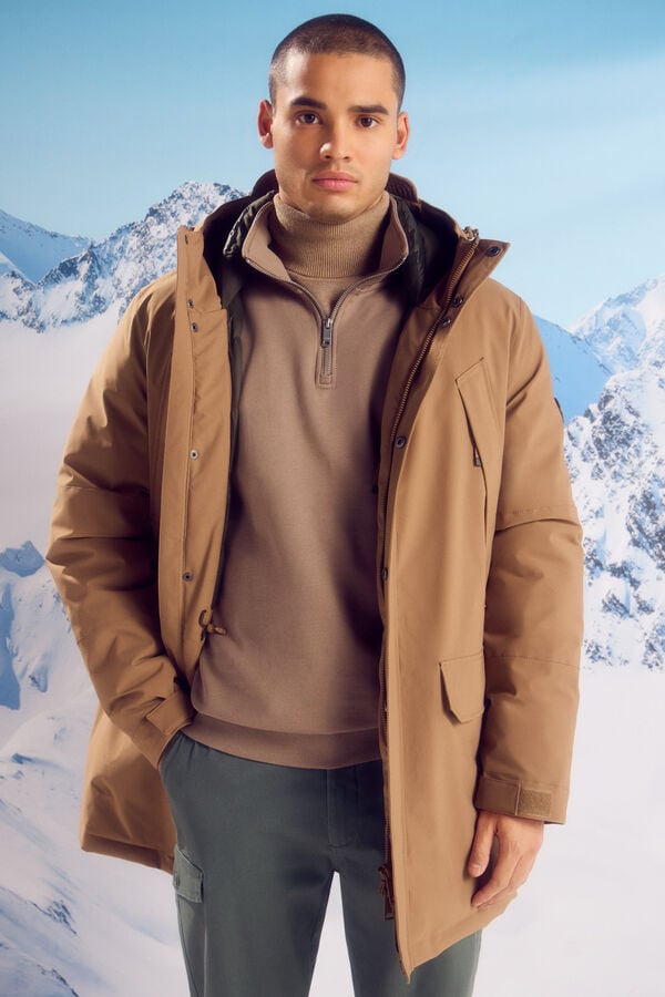 Springfield Parka acolchada térmica beige