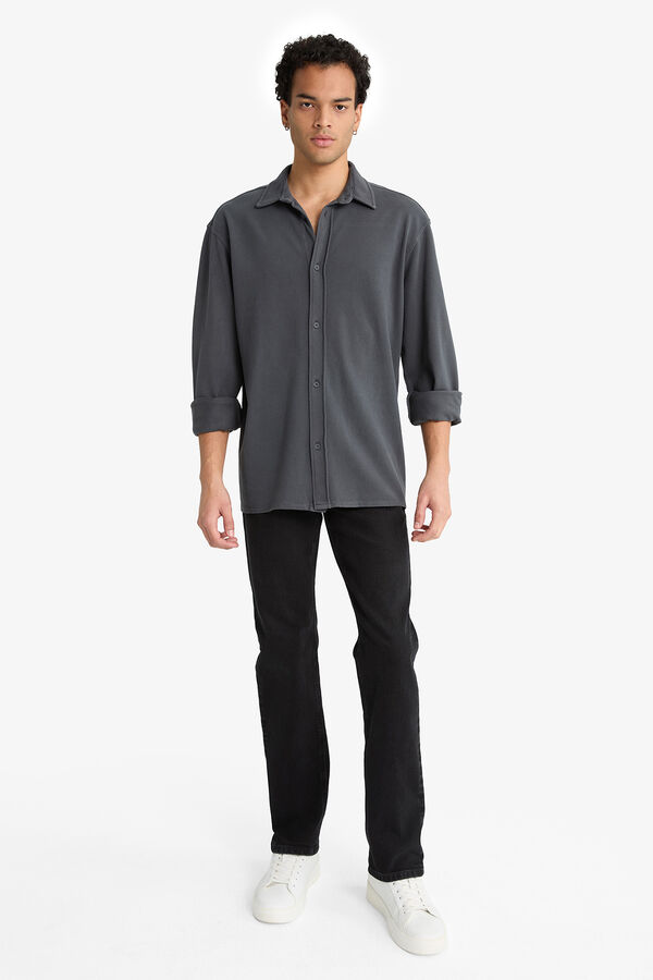 DeFacto Long sleeve shirt grey