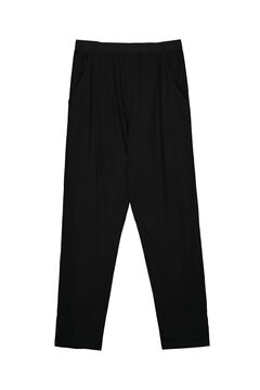Springfield Pantalon pyjama long maille coton stretch noir