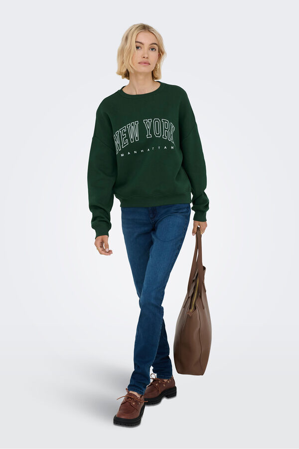 Only Round neck sweatshirt green