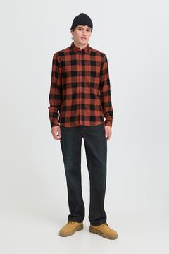 Blend Camisa em algod&atilde;o de manga comprida