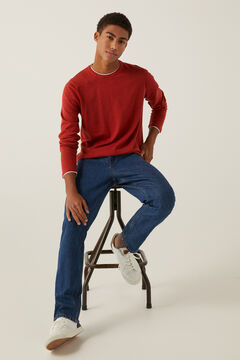 Springfield Pull double lin coton bordeaux