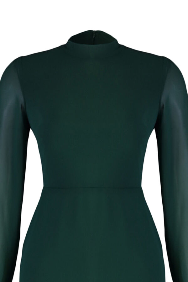 Trendyol Vestido com gola alta e forro verde