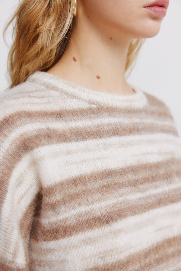 Springfield Pull rayures dégradées nude