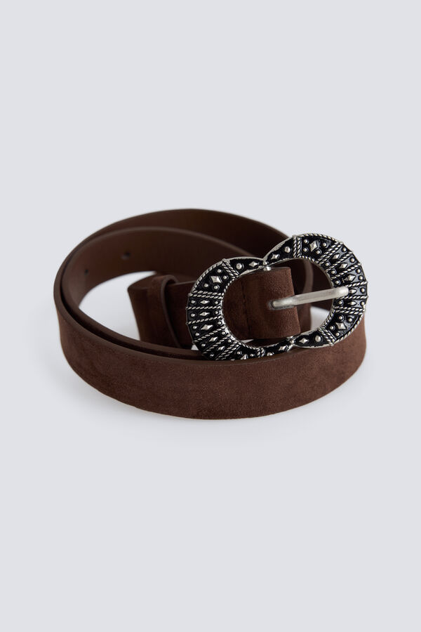 Springfield Ceinture &agrave; boucle textur&eacute;e nude