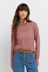 Springfield Camisola malha pointelle rosa