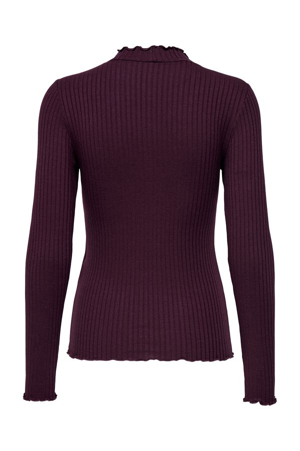 JDY Ribbed long sleeve T-shirt pink