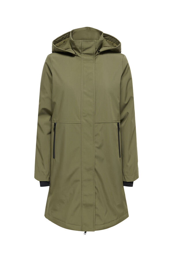 Only Short hooded parka grey