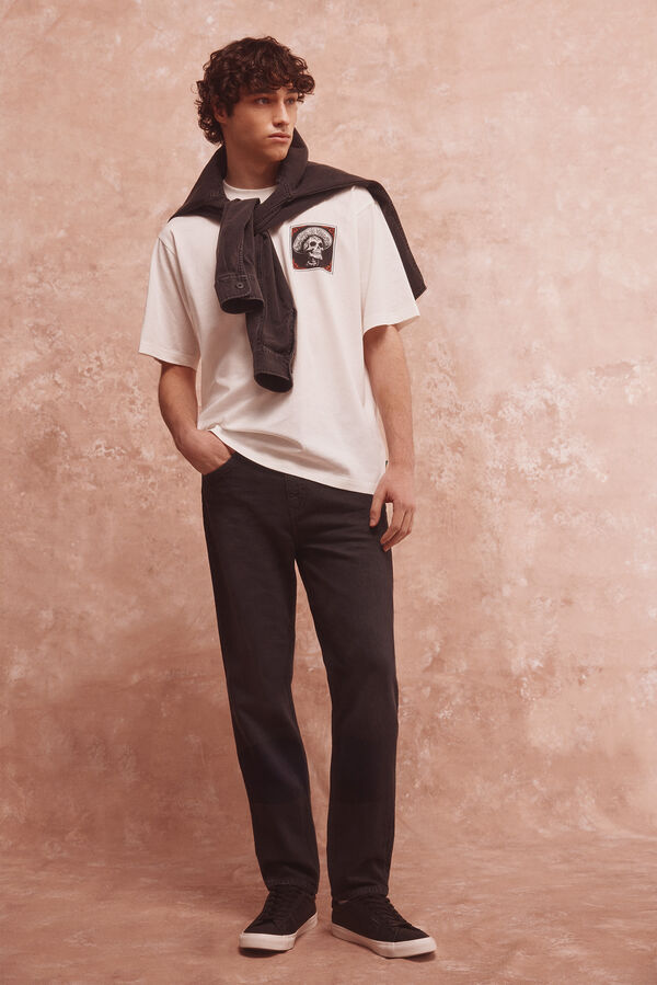 Springfield Skull Mex Hat T- T-shirt beige