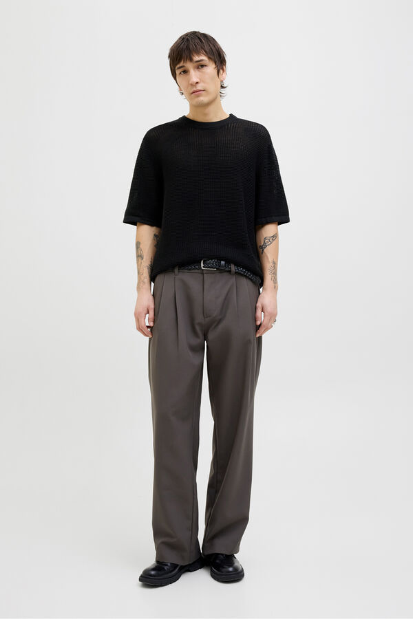 Jack & Jones Camiseta de malha com caimento relaxado preto