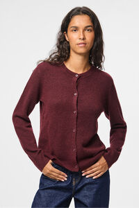 Pieces Strickjacke mit Rundhalsausschnitt und Kn&ouml;pfe