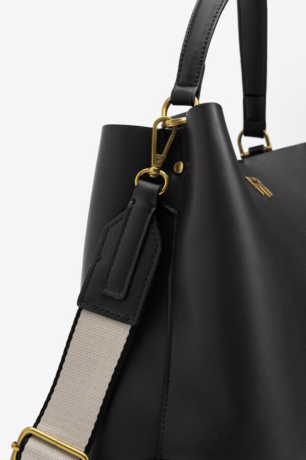 Springfield Leather Effect Bucket Bag black